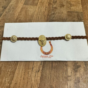 Chocker Marrom - Longhom e Concho Dourado