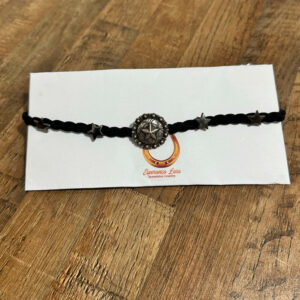 Chocker Preta - Banho Dourado